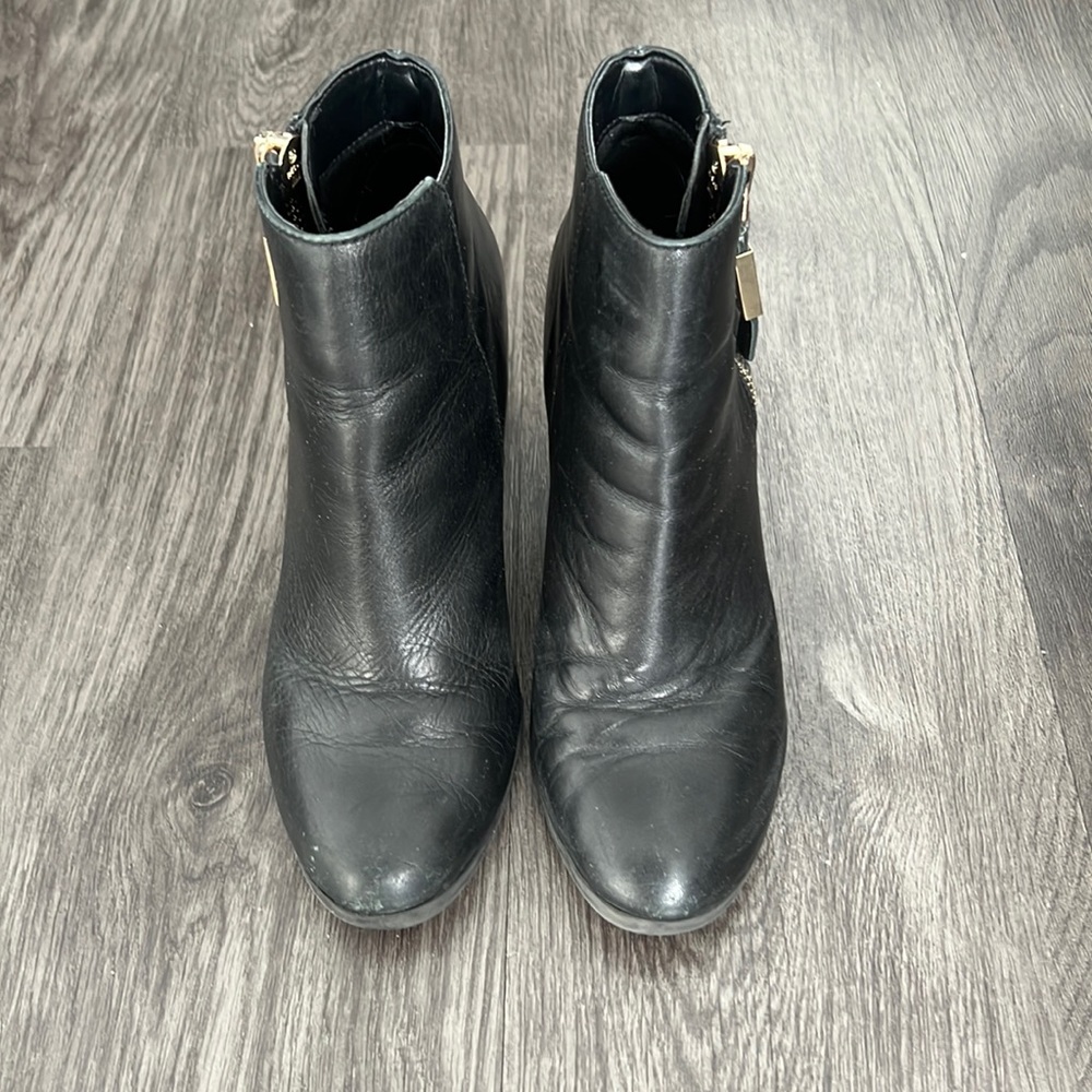 Black Leather Booties